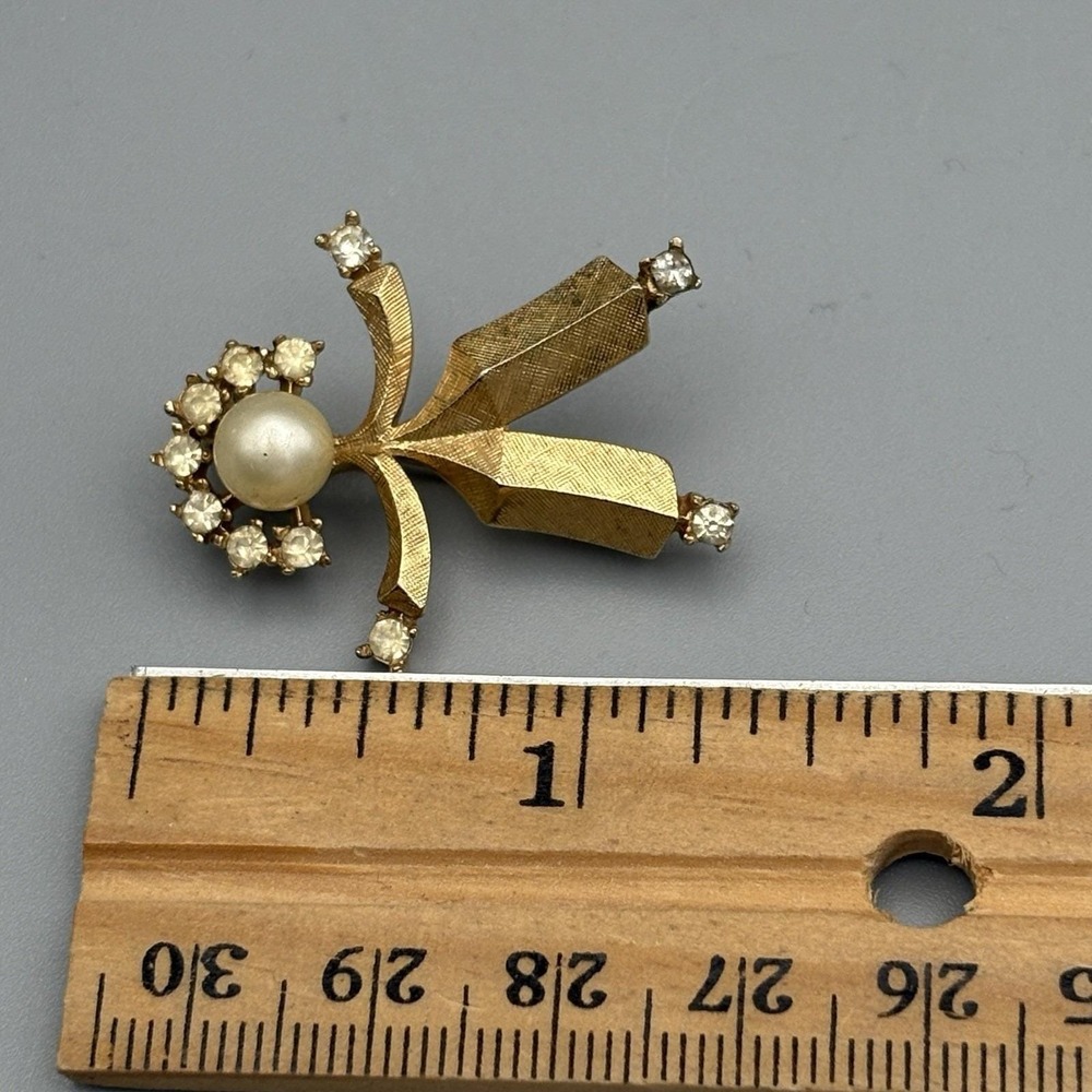 Crown Trifari Alfred Philippe 1940's Hans Katrinka Brooch Person Vermeil - Picture 9 of 9